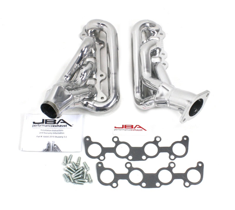 JBA 15-20 Ford Mustang 5.0L 1-3/4in Stainless Steel Silver Ceramic Shorty Header 1689SJS 1689SJS Photo - Primary