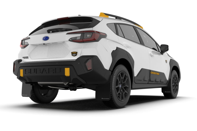 Rally Armor - 2024 Subaru Crosstrek (Wilderness Only) Black UR Mud Flap W/Red Logo - No Drilling Req MF116-UR-BLK-RD MF116-UR-BLK-RD User 2