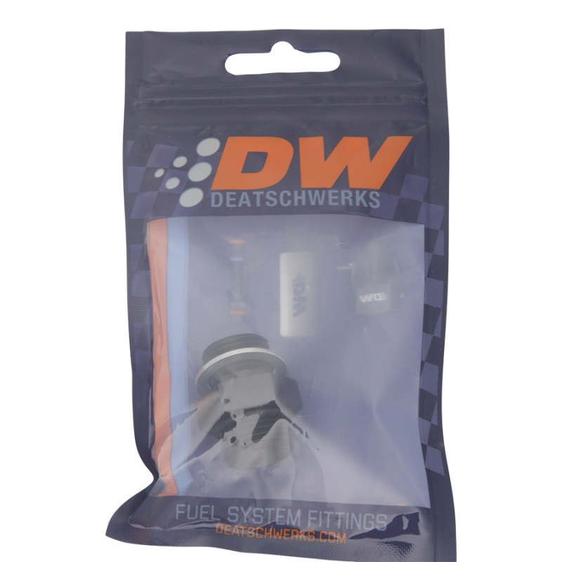 DeatschWerks 8AN ORB Male to M18 X 1.5 Metric Male (Incl O-Ring and Washer) - Anodized Matte Black 6-02-0612-B 6-02-0612-B Photo - lifestyle view