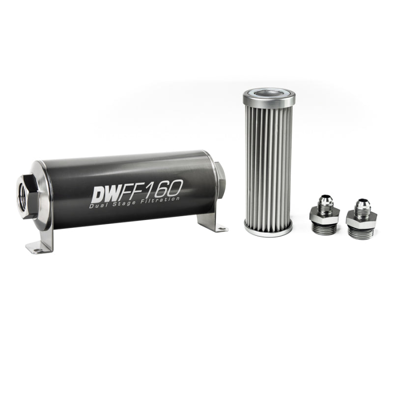DeatschWerks '-6AN, 5 micron, 160mm In-line fuel filter kit 8-03-160-005K-6 Photo - Primary