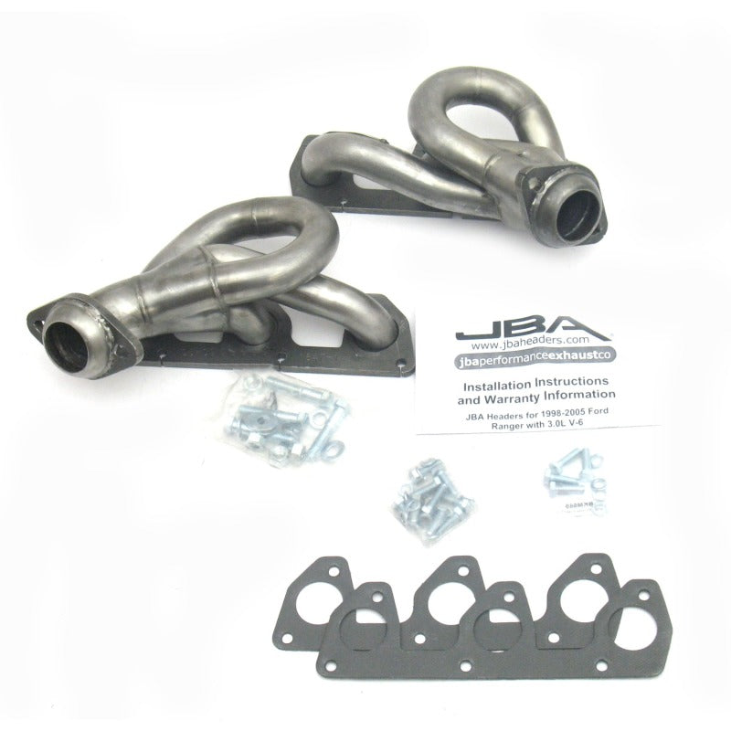 JBA 02-08 Ford Ranger 3.0L V6 w/o EGR 1-1/2in Primary Raw 409SS Cat4Ward Header 1647S-1 1647S-1 Photo - Primary