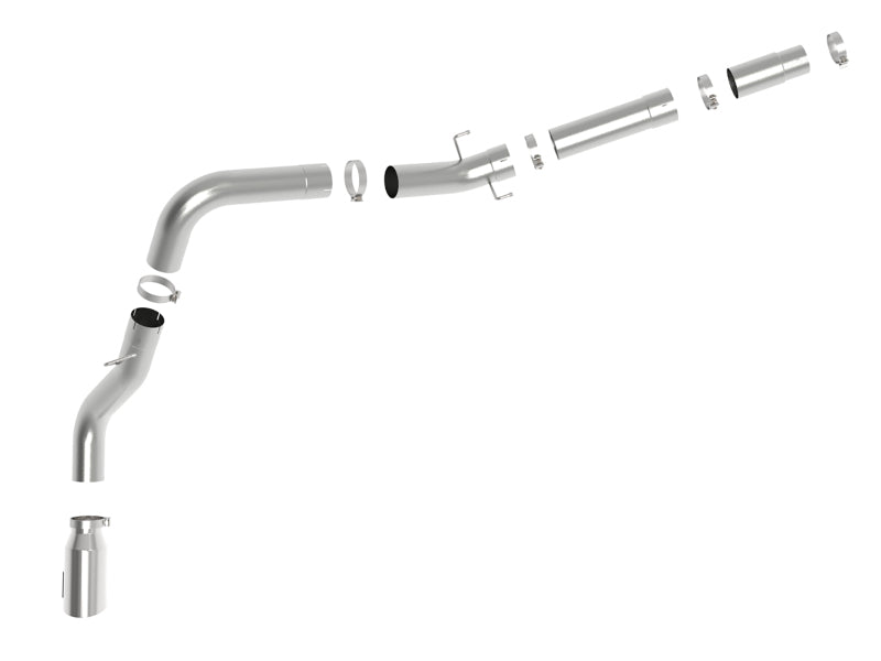 aFe ATLAS 5in DPF-Back Alum Steel Exhaust System w/Polished Tip 19-20 Ram Diesel Trucks L6-6.7L (td) 49-02078-P 49-02078-P Photo - Unmounted