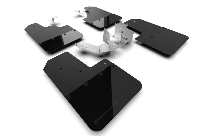 Rally Armor 21-22 Ford Bronco (Plstc Bmpr - NO Rptr/Sprt - NO RR/RB) Blk Mud Flap w/Met. Blk Logo MF85-NO-PL-MBK MF85-NO-PL-MBK Photo - Primary