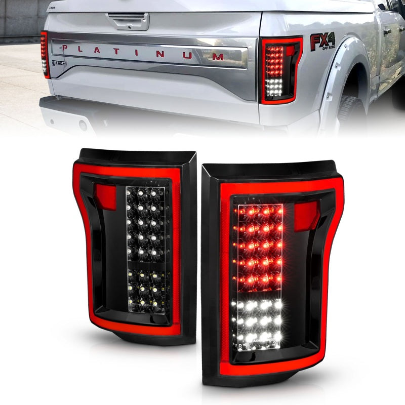 Anzo 2015-2016 Ford F-150 LED Taillights Black 311261 Photo - Primary