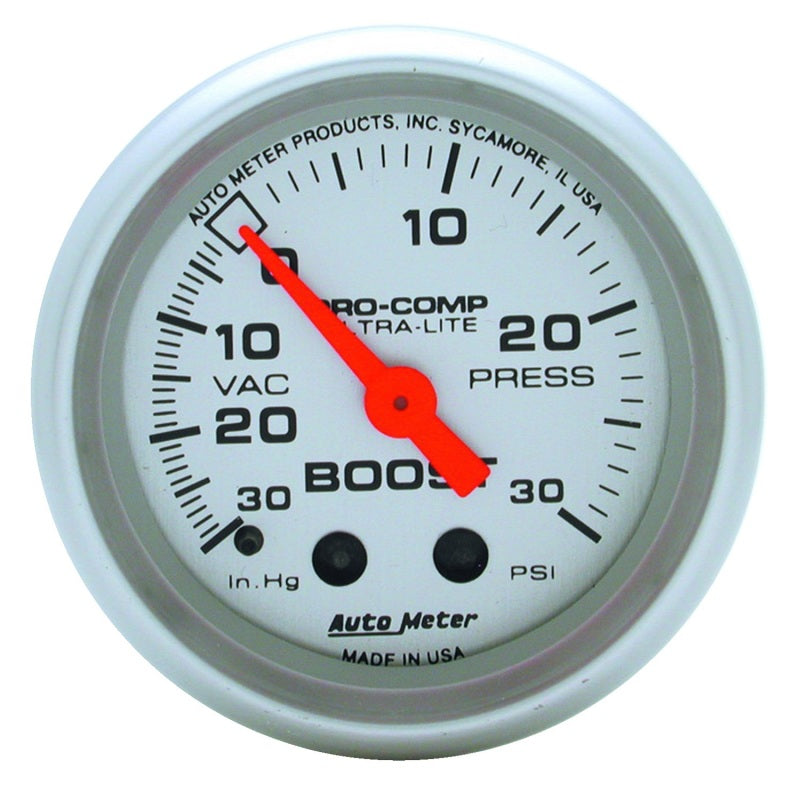 Autometer Ultra-lite Vacuum Boost Mechanical Gauge Universal 4303 Photo - Primary