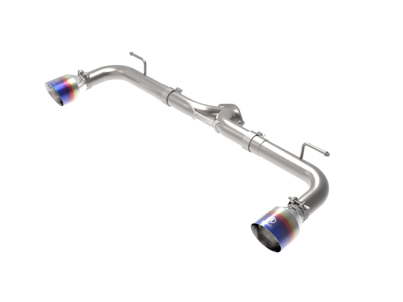 aFe Takeda 2-1/2in 304 SS Axle-Back Exhaust w/ Blue Flame Tips 14-18 Mazda 3 L4 2.0L/2.5L 49-37014-L 49-37014-L Photo - Primary