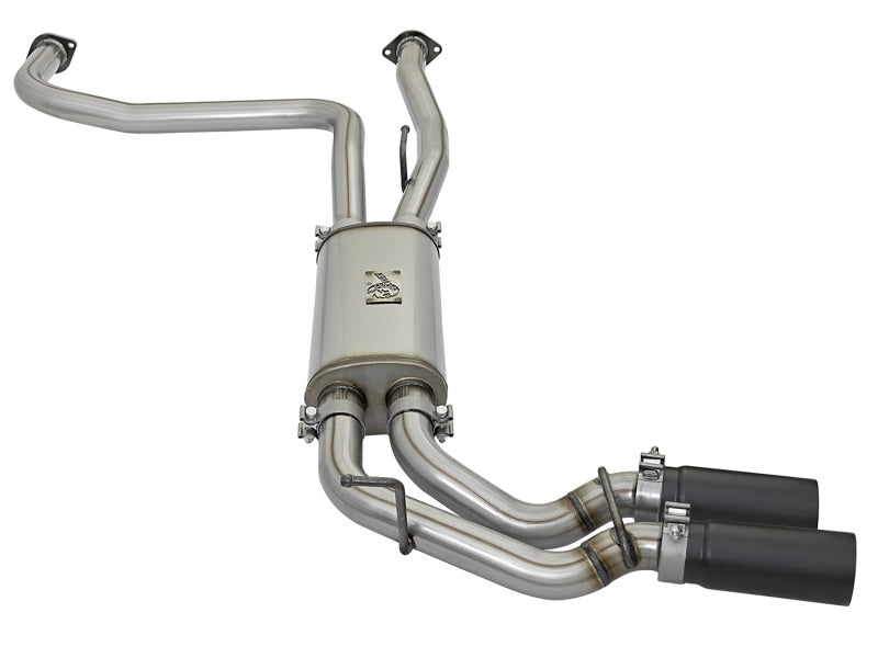 aFe Rebel Series 3in 409 SS Cat-Back Exhaust w/ Black Tips 04-15 Nissan Titan V8 5.6L 49-46124-B 49-46124-B Photo - Unmounted