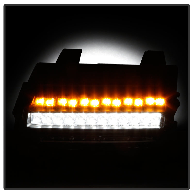 Spyder Jeep Wrangler 2018-2019 (Halogen Model Only) LED Front Bumper Lights - Seq. Signal - Black 5086785 5086785 User 5