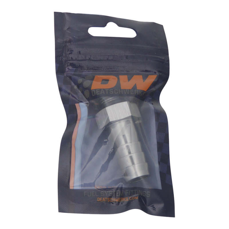 DeatschWerks 6AN ORB Male to 1/2in Male Triple Barb Fitting (Incl O-Ring) - Anodized DW Titanium 6-02-0511 6-02-0511 Photo - lifestyle view