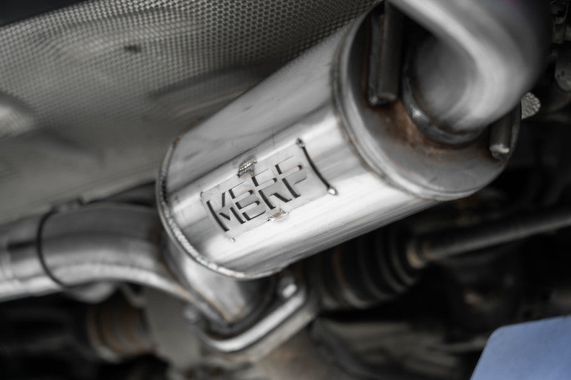 MBRP 19-23 Mazda 3 Hatchback T304SS 2.5in Axle-Back, Dual Rear Exit Street Profile S4450304 S4450304 Photo - Close Up