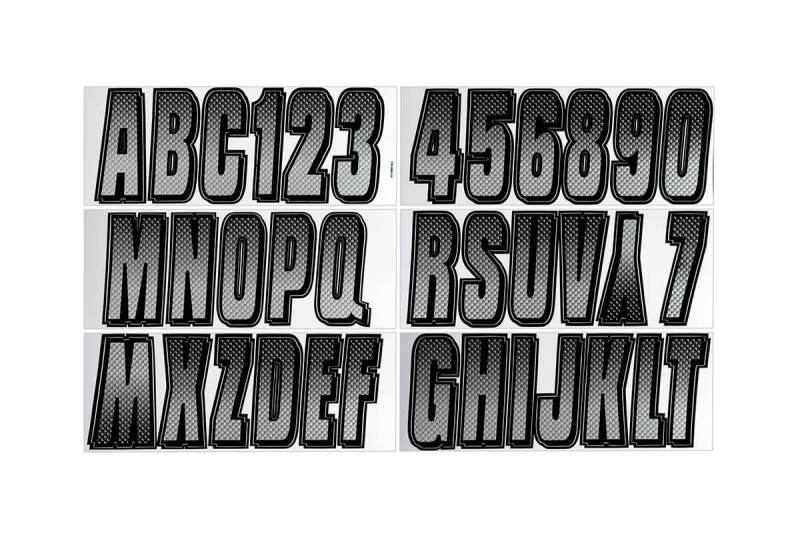 Hardline Boat Lettering Registration Kit 3 in. - 300 Silver/Black SIBKG300 SIBKG300 Photo - Primary