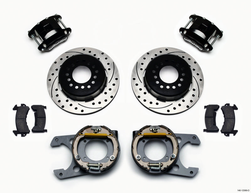 Wilwood D154 P/S Park Brake Kit, Drilled, Chevy C-10, 2.42 Offset 5-lug 140-12569-D Photo - Primary