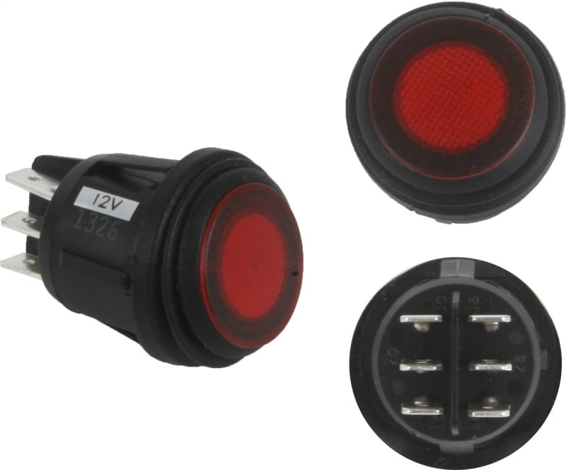 Rigid Industries 3 Position Rocker Switch (On/Off/Backlight), Red, Single 40181 40181 Photo - Primary