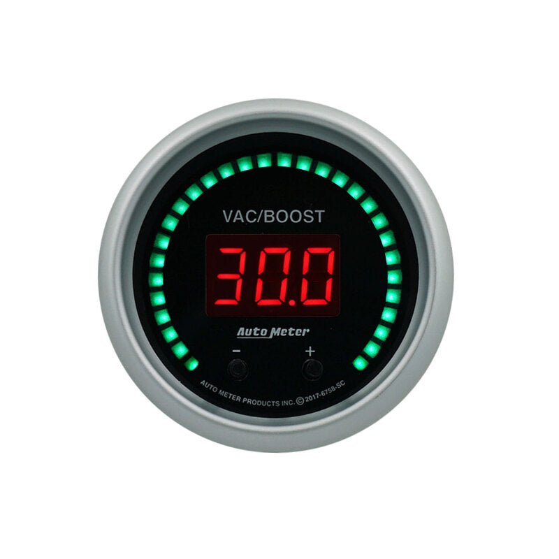 Autometer 52.4mm Black Switchable 0-1600 PSI / 0-110 BAR Vacuum/Boost Sport-Comp Elite Digital Gauge 6758-SC 6758-SC User 1