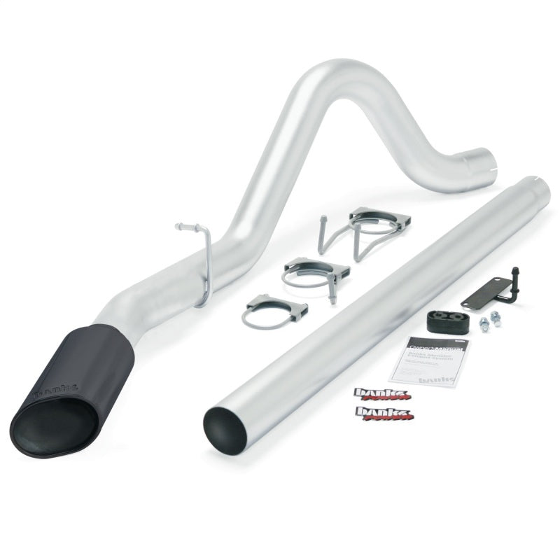 Banks Power 08-10 Ford 6.4 ECSB/CCSB (SWB) Monster Exhaust System - SS Single Exhaust w/ Black Tip 49780-B 49780-B Photo - Primary