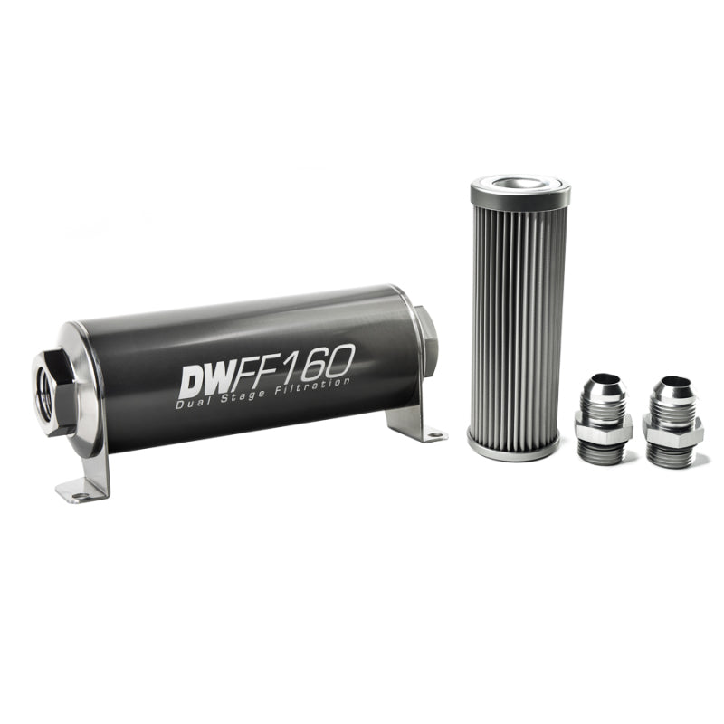 DeatschWerks '-10AN, 10 micron, 160mm In-line fuel filter kit 8-03-160-010K-10 Photo - Primary