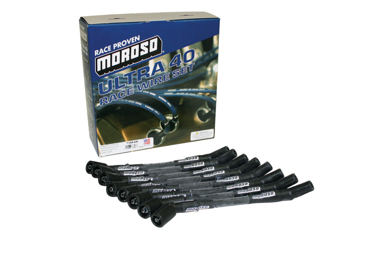 Moroso GM LT Ignition Wire Set - Ultra 40 - Sleeved - 9.25in Wire (Use w/Part No 68494/68496) -Black 73848 73848 Photo - Primary