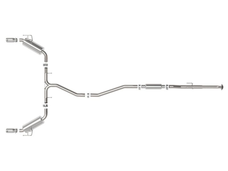 aFe POWER Takeda 2022 Honda Civic Stainless Steel Cat-Back Exhaust System w/ Polished Tip 49-36628-P 49-36628-P Photo - Unmounted