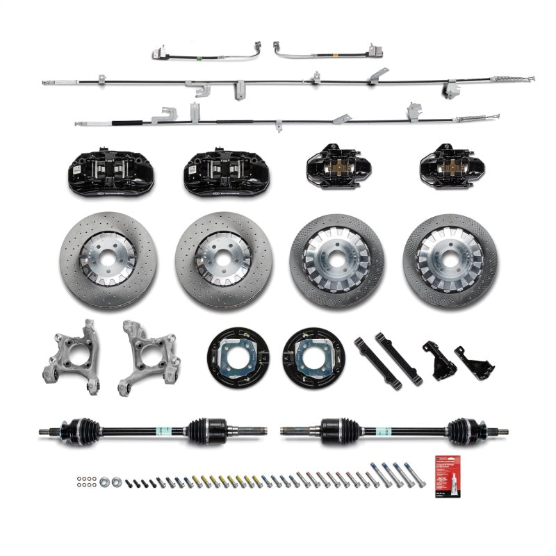 Ford Racing 15-21 Mustang GT/ 2.3L EcoBoost GT350R Brake Upgrade Kit - Black M-2300-YBK M-2300-YBK Photo - Primary