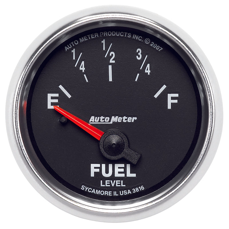 AutoMeter Gauge Fuel Level 2-1/16in. 240 Ohm(e) to 33 Ohm(f) Elec Gs 3816 3816 Photo - Primary