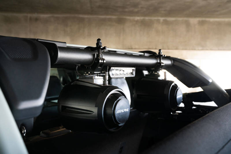 DV8 Offroad 21-22 Ford Bronco 4dr Rear Speaker & Light Mount Bar BRSB-01 BRSB-01 Photo - Mounted