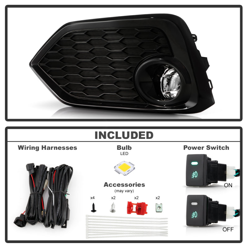 Spyder 16-17 Honda Civic Hatchback (Hatch Only) OEM LED Fog Light w/Switch - Clear (FL-HC2017-LED-C) 9043338 9043338 User 1