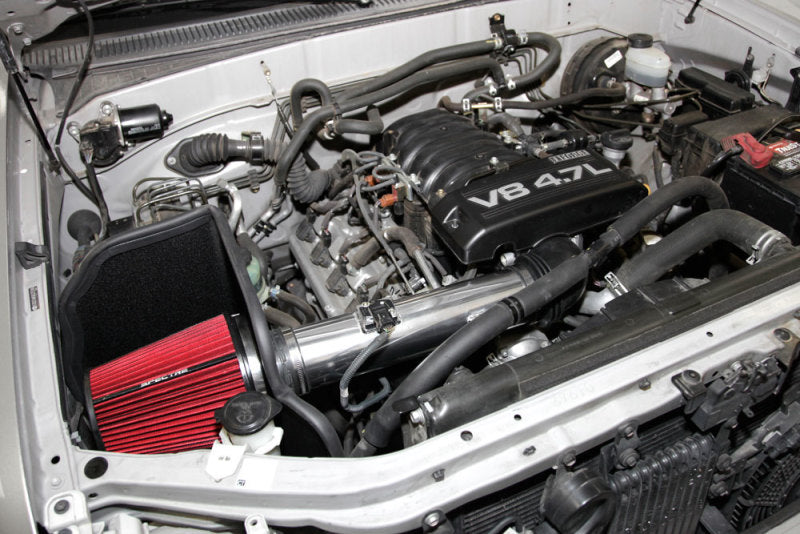 Spectre 05-07 Toyota Sequoia V8-4.7L F/I Air Intake Kit - Polished w/Red Filter 9964 9964 Photo - Mounted