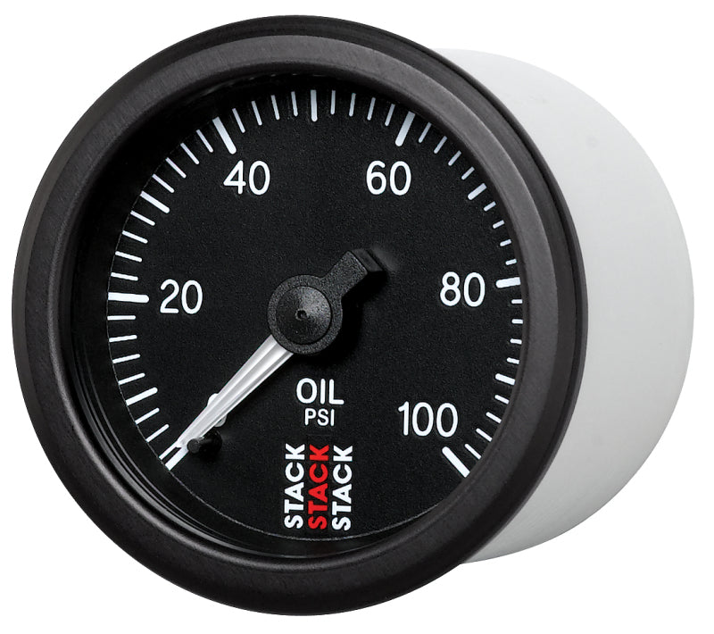 Autometer Stack 52mm 0-100 PSI 1/8in NPTF (M) Mechanical Oil Pressure Gauge - Black ST3102 ST3102 User 2