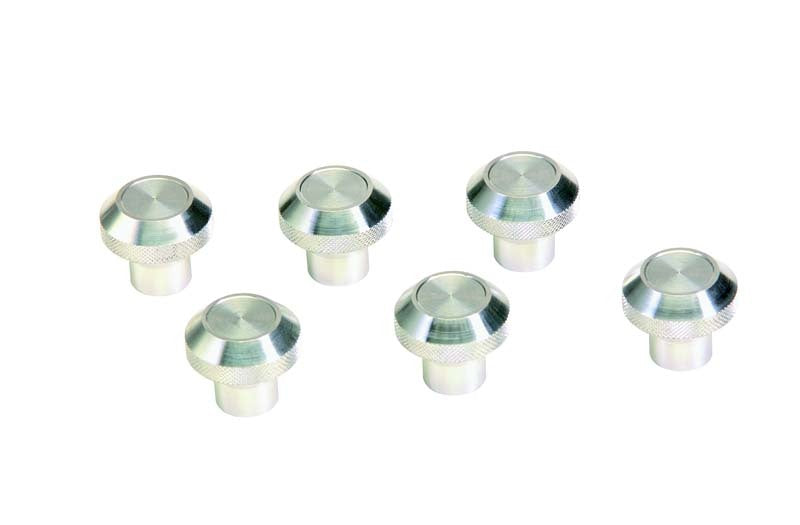 Kentrol 76-86 Jeep CJ Interior Knob Set 6 Pieces - Polished Silver 30511 30511 Photo - Primary