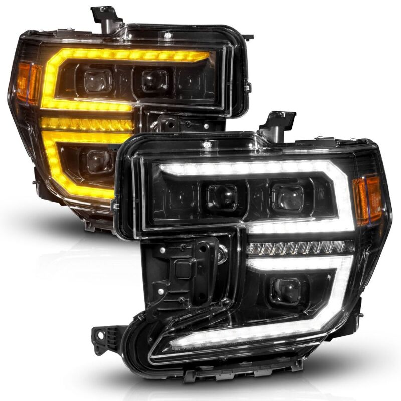ANZO 19-21 GMC Sierra 1500 LED Projector Headlight w/Switchback+Sequential - Black 111600 111600 Photo - Unmounted