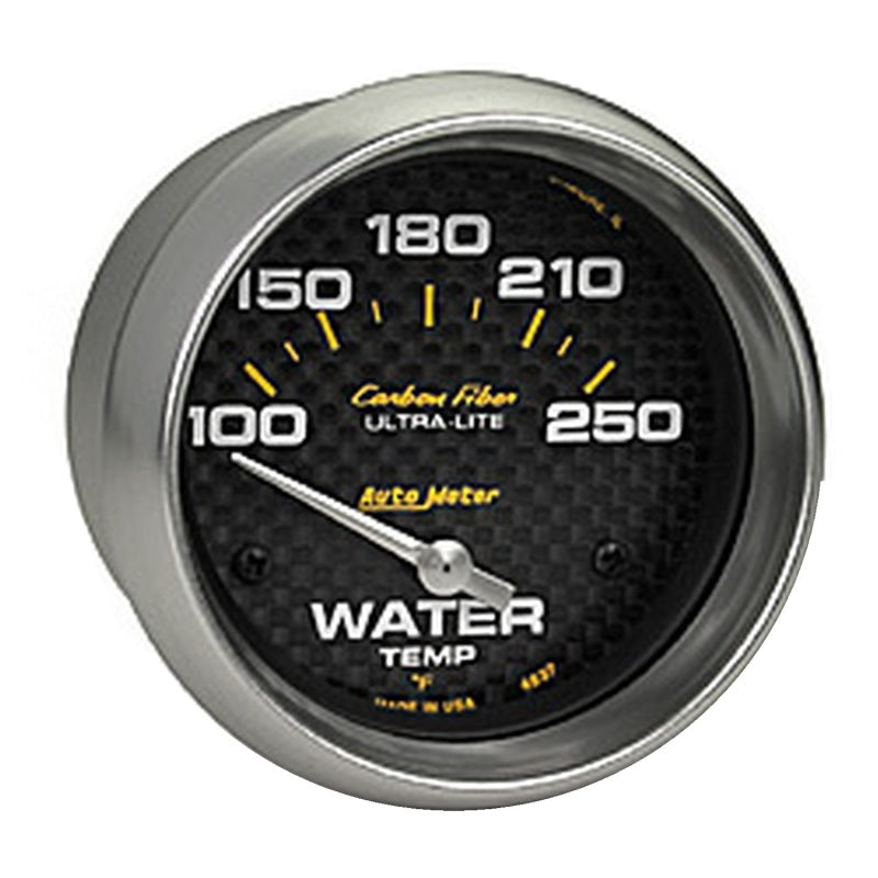 Autometer Gauge, Water Temp, 2 5/8", 100-250 Deg F, Electric, Carbon Fiber 4837 User 1