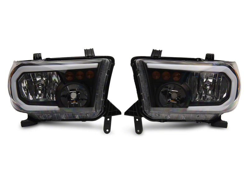 Raxiom 07-13 Toyota Tundra Axial Series Headlights w/ LED Bar- Blk Housing (Clear Lens) TU16004 TU16004 Photo - Primary