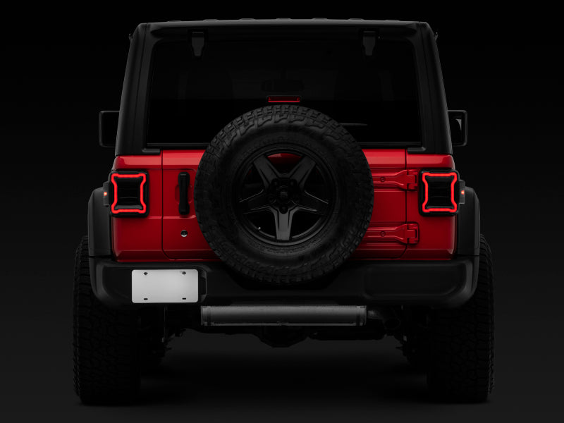 Raxiom 18-22 Jeep Wrangler JL LED Tail Lights- Black Housing (Smoked Lens) J133942-JL J133942-JL Photo - Close Up