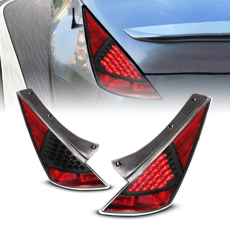 Anzo 2003-2005 Nissan 350Z LED Tail lights Black 321099 Photo - Primary