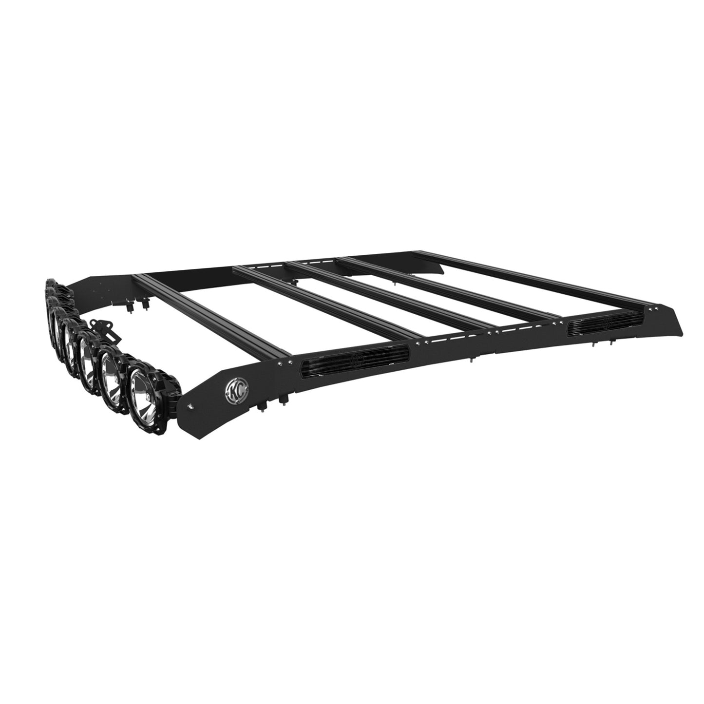 KC HiLiTES M-Rack Roof Rack 07-21 Toyota Tundra CrewMax w/50in. Pro6 Light Bar & Side Blackout Plate 92164