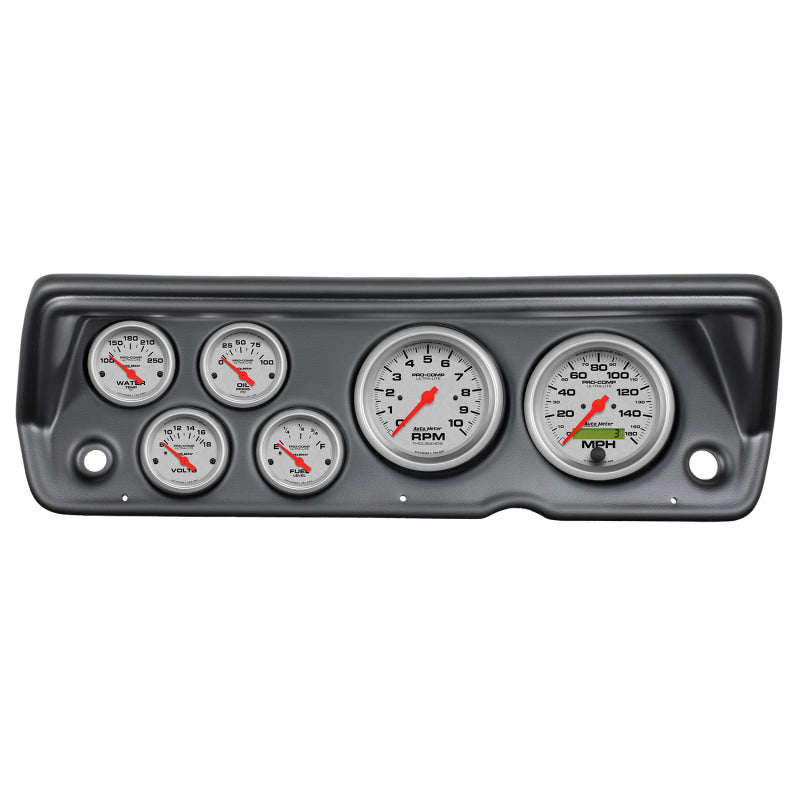 Autometer Ultra-Lite 70-76 Duster/ Demon/ Dart Dash Kit 6pc Tach / MPH / Fuel / Oil / WTMP / Volt 7031-UL 7031-UL Photo - Primary