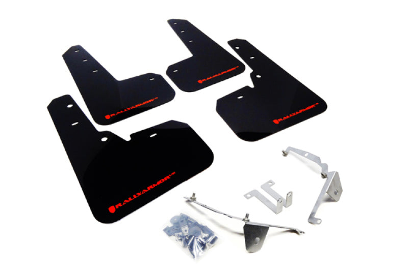 Rally Armor 2013+ Subaru XV Crosstrek Mud Flaps Red logo MF26-UR-BLK/RD Photo - Primary