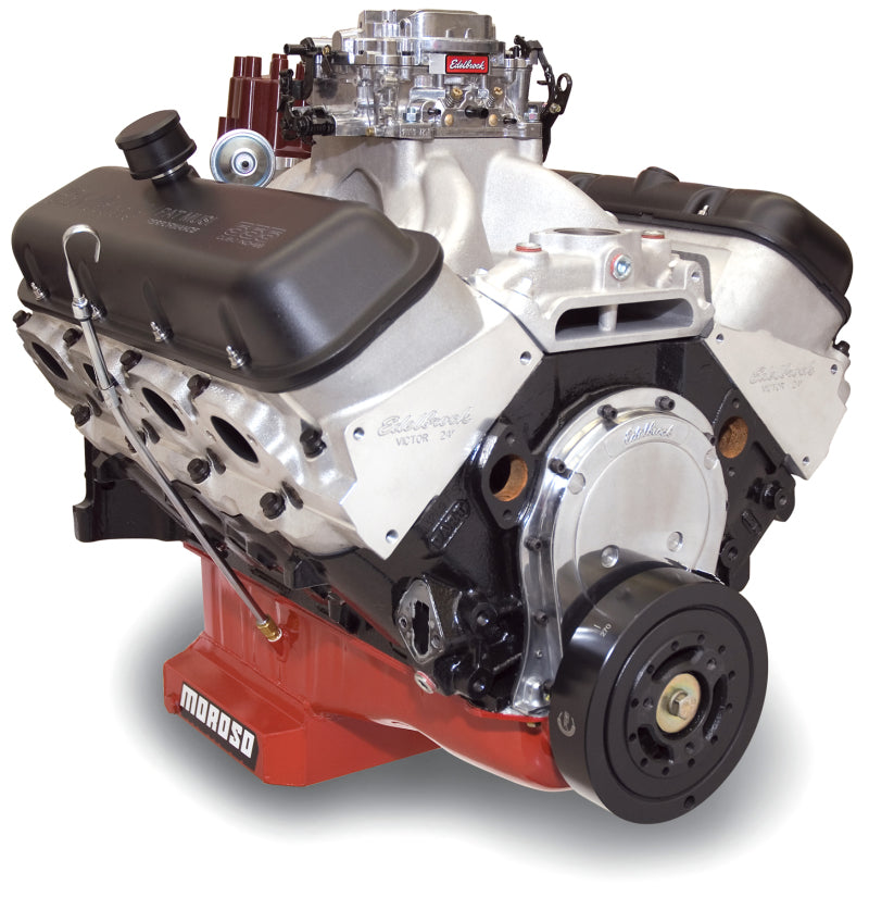 Edelbrock Crate Engine Edelbrock/Pat Musi 555 RPM XT BBC 675 HP Stock Exhaust Port Location 49550 49550 Photo - Primary
