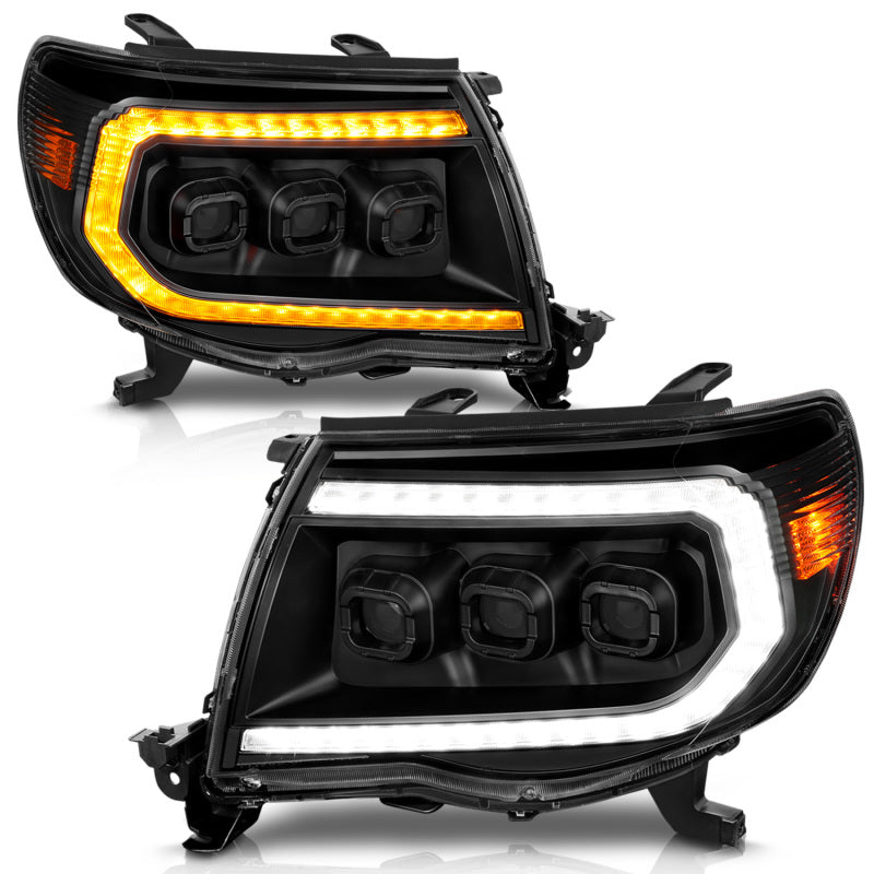 ANZO 05-11 Toyota Tacoma Full LED Proj Headlights White DRL/Init/SeqSig Black - Pair 111640A 111640A User 1