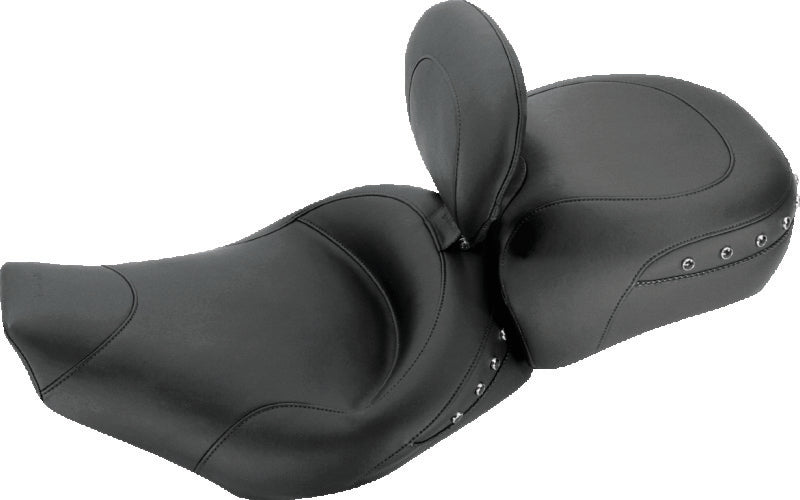 Mustang Motorcycle Mustang 97-07 Harley Rd King,06-07 Str Glide,00-05 Eagle Solo Seat w /DBR Black Pearls - Black 79102 79102 Photo - Primary