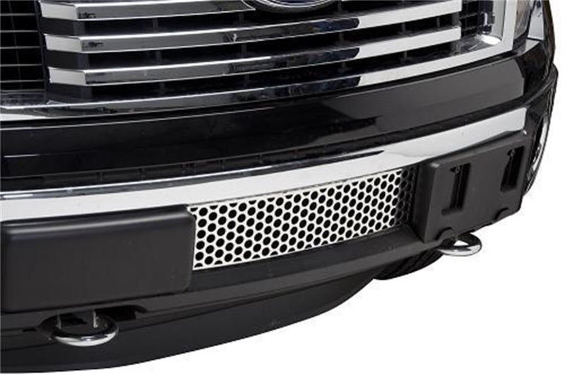 Putco 11-14 Ford F-150 - EcoBoost Grille - Stainless Steel - Punch Design Bumper Grille Inserts 84182 84182 Photo - Mounted