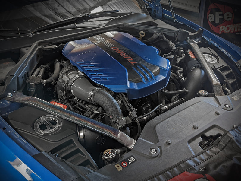 aFe 18-22 Kia Stinger V6-3.3L (tt) MagnumFORCE Intakes Stage-2 Pro DRY S 56-70038D 56-70038D Photo - Mounted