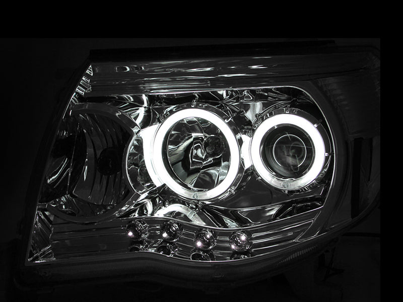 Anzo 2005-2011 Toyota Tacoma Projector Headlights w/ Halos Chrome 121281 Photo - Unmounted