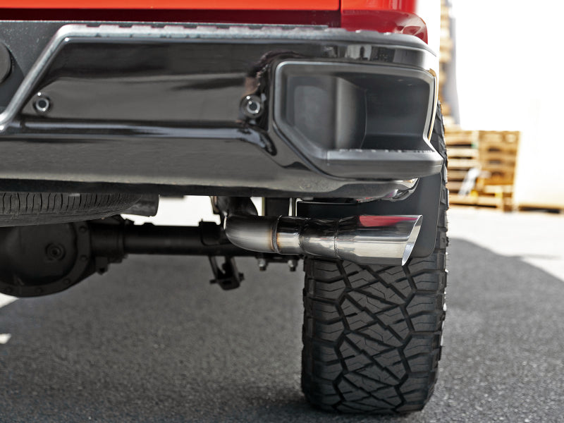 aFe Vulcan Series 3in 304SS Exhaust Cat-Back w/ Pol Tips 2019 GM Silverado / Sierra 1500 L4-2.7L (t) 49-34109-P 49-34109-P Photo - Mounted