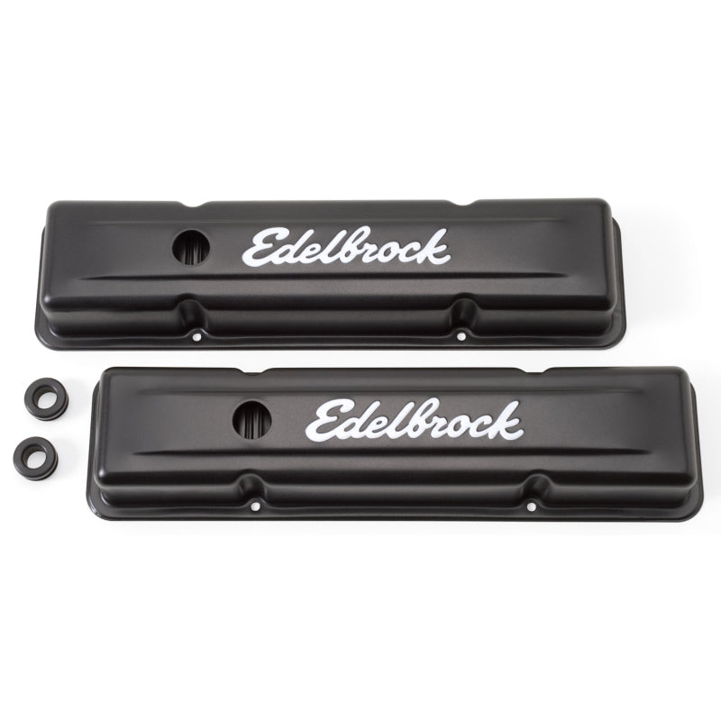 Edelbrock Valve Cover, Signature Series, Chevrolet, 1959-1986 262-400 CID V8 4443 Photo - Primary