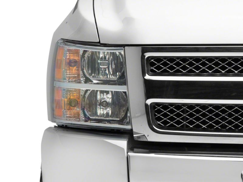 Raxiom 07-14 Chevrolet Silverado 1500 Axial OEM Rep Headlights- Chrome Housing (Clear Lens) S122323 S122323 Photo - Close Up