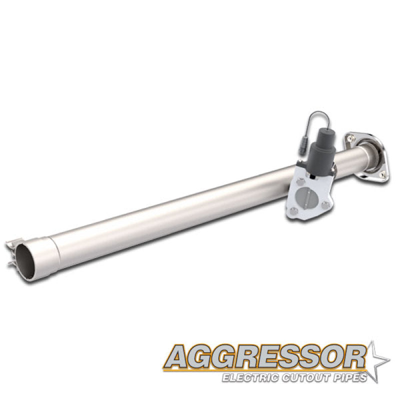 QTP 15-18 Ford F-150 CC/EC Standard Bed 2.5in 304SS Aggressor Cutout Mid Pipe 540015 540015 Photo - Primary