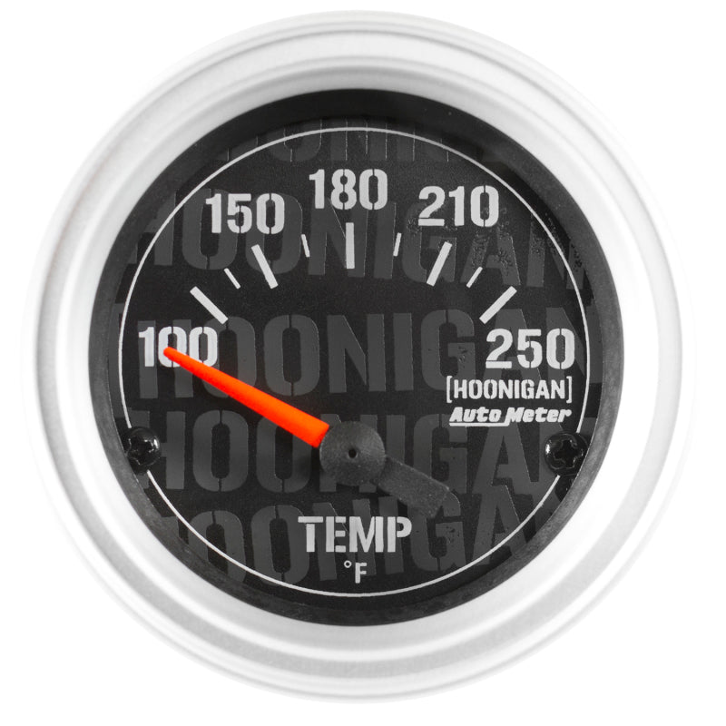 Autometer Gauge, Water Temp, 2 1/16", 100-250 Deg F, Electric, Hoonigan 4337-09000 Photo - Primary