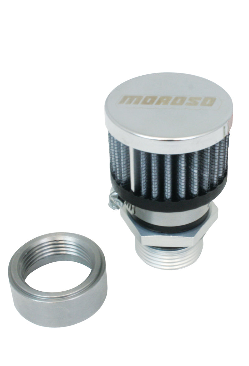 Moroso Weld-On Valve Cover Breather Kit - Steel Valve Covers - Chrome Finish 68849 68849 Photo - Primary