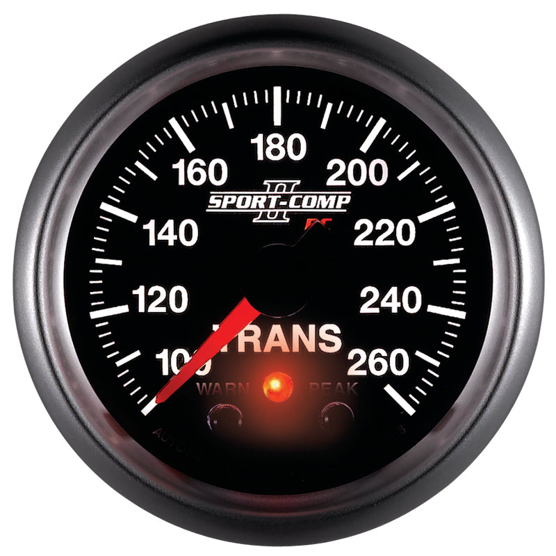 Autometer 2-1/16" Transmission Temperature, W/Peak & Warn, 100-260 °F 3658 User 3